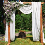 Garvee Hochwertige Chiffon Wedding Arch Draping Weiches Tüllmaterial 2FTx18FT Weiß Für Hochzeiten & Partys - Wie gezeigt