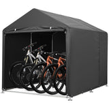Garvee Fahrradgarage 420D, Wasserdicht, UV-Schutz, Stahlrahmen, Wetterfest, Für Garten & Hof - Schwarz