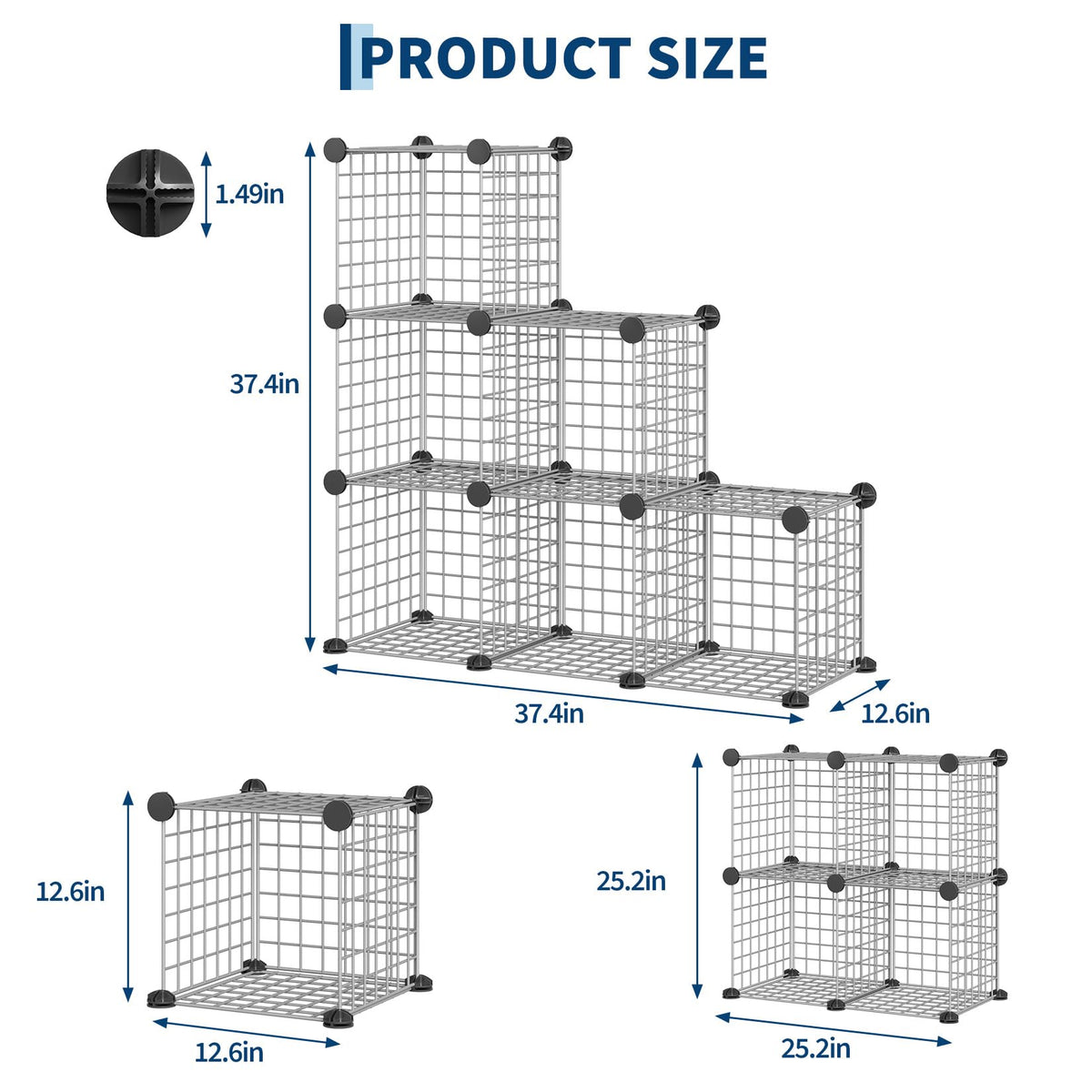 Modulares 6-Fächer-Design – flexibel aufstellbar