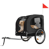 Garvee Fahrrad-Hundetransporter 88 lbs Kapazität Mit 19" Luftreifen Für Mittelgroße Bis Große Hunde Outdoor Abenteuer Faltbar 600D Oxford Schwarz - Klasse 1