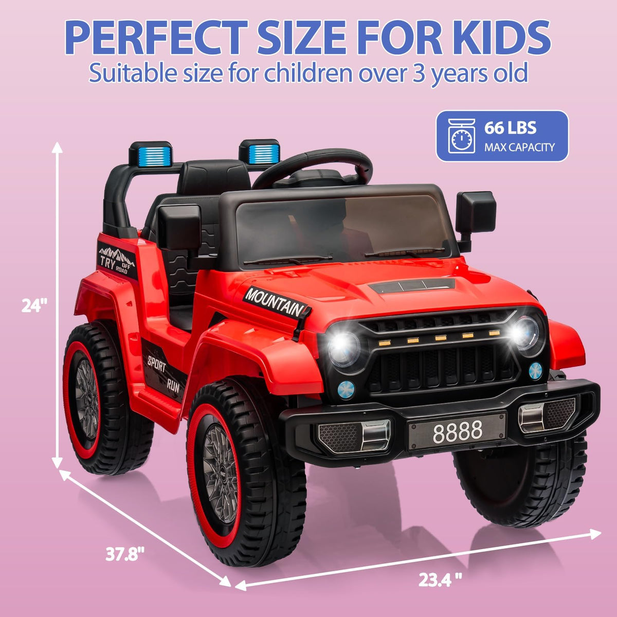 Kinder Elektroauto Maße 96 x 60 x 61 cm