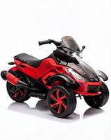 Garvee Kinder-Elektro-Dreirad 12V mit 2×45W Motoren, 3–7 km/h stufenlos, Federung, LED-Lichtern, Musik, USB, Vorwärts-/Rückwärtsfahrt, für Kinder 2,5–5 Jahre bis 30 kg, Rot - Rot