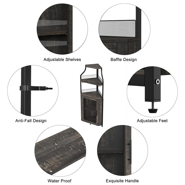 Details zeigen den robusten Metallrahmen und die hochwertige MDF-Platte