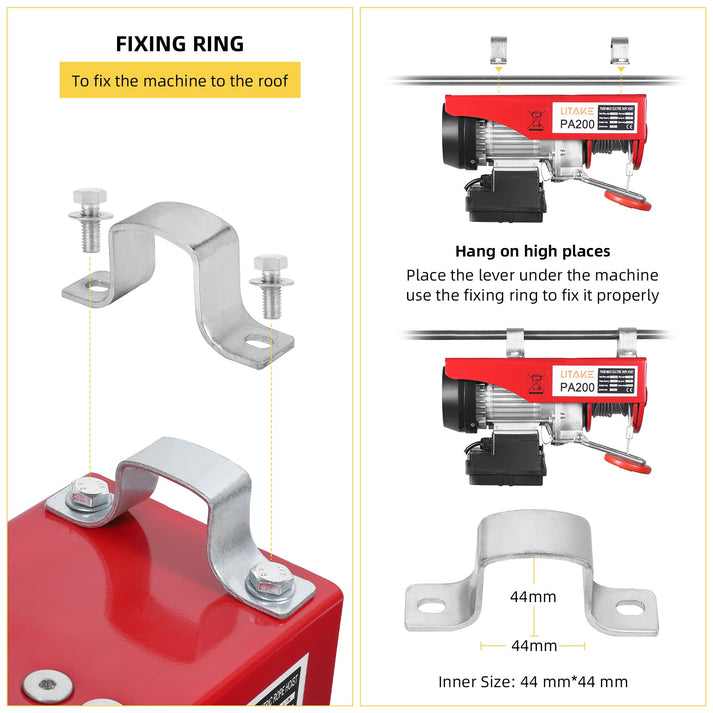 Einfache Montage der Hebezeuge