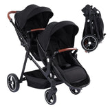 Garvee Zwillingsbuggy mit Alu-Rahmen, leicht & klappbar – Perfekt für Zwillinge auf Reisen