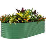 Garvee Hochbeet Metall 244 × 122 × 60 cm, Verzinkt, Rostbeständig, Extra Tief, Grün - Grün