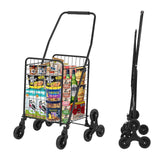 Garvee Faltbarer Einkaufstrolley 110 LBS Kapazität Mit Treppensteigerräder Für Einkaufen & Reisen, 22 Gal, Metallrahmen, Zusammenklappbar - rot