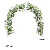 GARVEE Rosenbogen aus Metall 300 x 220 cm, Verzinkter Stahl, Wetterfest & Rostbeständig, Vintage Rankbogen für Garten, Hochzeit & Party, Schwarz - Schwarz