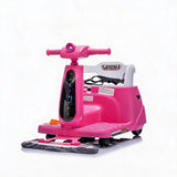 Garvee 2-in-1-Kinder-Elektroauto mit Wischmopp, Fernbedienung, LED, Rosa - Rosa