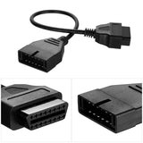 Garvee Adapter Connector Diagnosekabel 12 Pin OBD1 Zu 16 Pin OBD2 Konverterkabel Robust Kunststoff Für Fahrzeugdiagnose