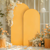 Garvee Wedding Arch Cover 3-teiliges Spandex Set mit Reißverschluss für Party & Zeremonie Neutral - Gold