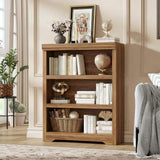 Garvee Bücherregal, 3 Ebenen – 80 cm breit, 3 Ebenen, verstellbare Einlegeböden, Braun - Braun