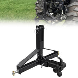 GARVEE Traktor 3-Punkt-Anhängerkupplung mit 5 cm-Kupplungsaufnahme, 4-Wege-Kugelkopf, Pulverbeschichteter Stahl, Schnellkupplung, 4.536 kg Tragkraft für Landwirtschaft und Transport, Schwarz - Schwarz