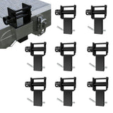 Garvee 8er-Set Anhänger-Gurtwinde für Steckrungentaschen bis 12,7 cm, 2.449 kg Arbeitslast, 4-fach verstellbar, Stahl, Schwarz
