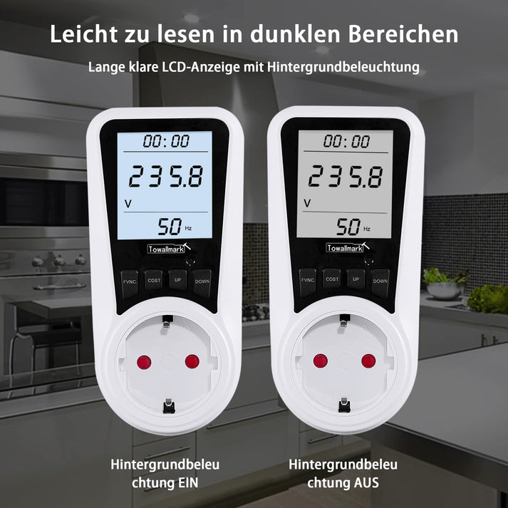 Großes, hintergrundbeleuchtetes LCD-Display