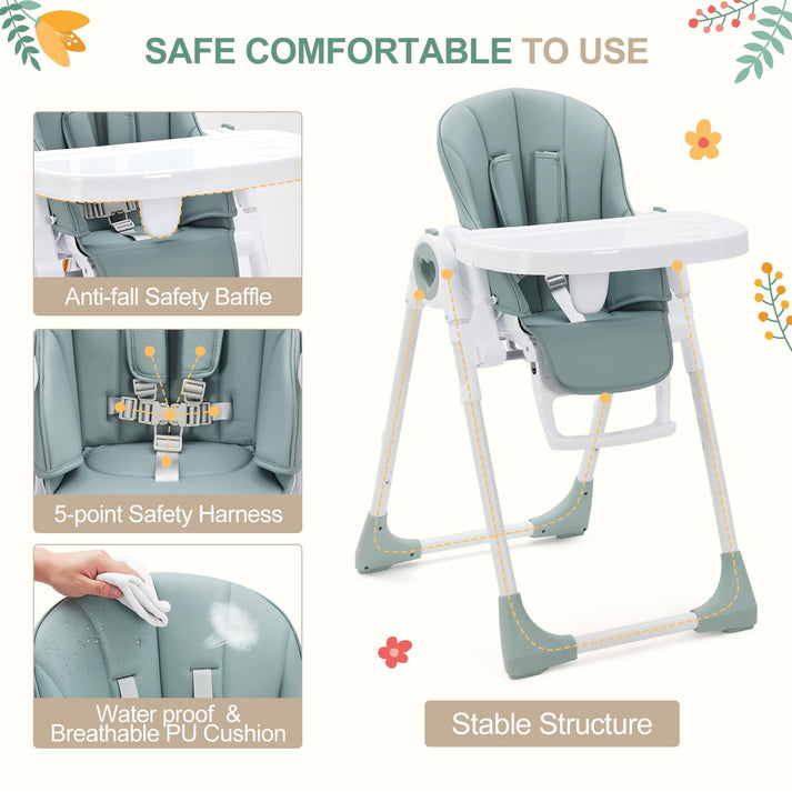 Hochstuhl mit 5-Punkt-Gurt Sicherheit