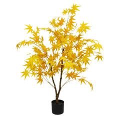 GARVEE 4 Fuß Hoher küNstlicher Ahornbaum, Herbstbaum, küNstliche Pflanze, Herbstdekoration für Zu Hause, GroßEr Kunstbaum, Weiche Seide, Herbstahorn, Dekorative Pflanze Mit Plastiktopf für Die Inneneinrichtu