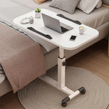Garvee Überbett-Tisch Mit Rollen Höhenverstellbar Klappbar Stabiler Rahmen Mobiler Laptop-Tisch Home Office Verstellbar Schwarz - schwarz
