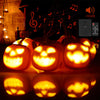 GARVEE Halloween Lichterkette Animatronic Kürbis Lichter Mit Type-C Anschluss Für Outdoor Familienfeier Party, 4,5 Meter, Orange