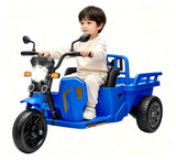 Garvee Kinder-Elektro-Dreirad Tuk-Tuk 12 V, Fernbedienung, Sicherheitsgurt, Blau - Blau