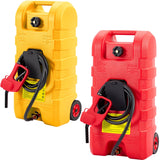 Garvee Mobiler Kraftstofftank 57 L mit Handpumpe, 3 m Schlauch, 20 cm Rädern & klappbarem Griff, HDPE Kraftstoffbehälter für Benzin, Diesel, Kerosin & Biodiesel