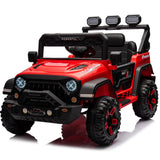 GARVEE Kinder Elektroauto 12V Mit Fernbedienung, LED-Lichtern, Bluetooth, Sicherheitsgurten, Rutschfeste Reifen, Rot, Für Kinder Ab 3 Jahren - Rot