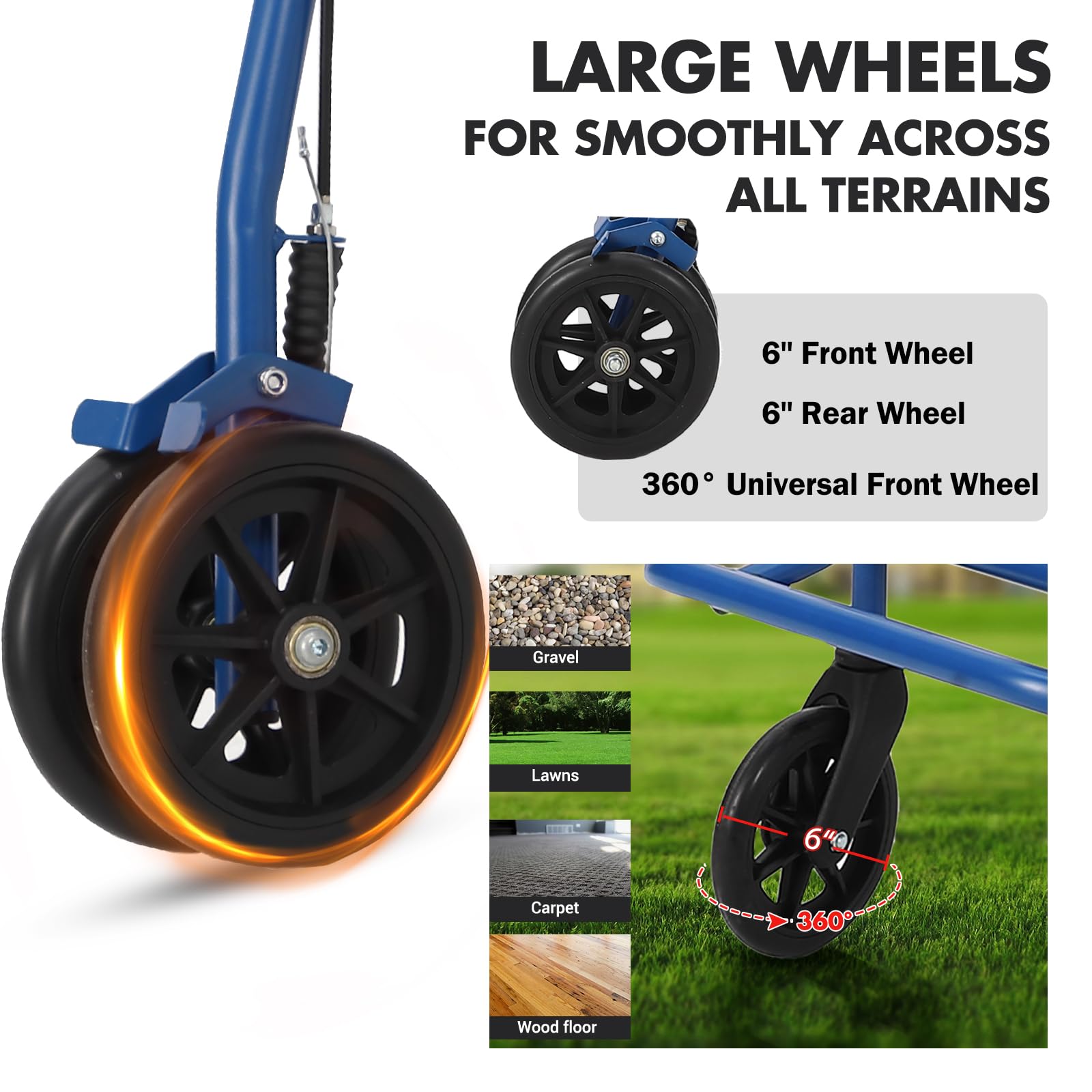 Stabiles Aluminiumrahmen und Bremssystem