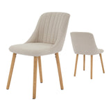 Garvee Esszimmerstühle 4er-Set, mit Rückenlehne, gepolstert, Modern, Beige - Beige