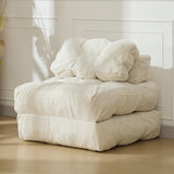 Garvee 3-in-1 Klappbares Sofa Bett Mit Kissen Faltmatratze Rückenstütze Komfortabler Tragbarer Stuhl Cordstoff Beige Für Wohnzimmer Und Schlafzimmer - Beige