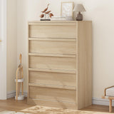 Garvee 5-Schubladen-Kommode Modern Holz Mit Großem Stauraum Für Schlafzimmer Und Wohnzimmer 29.5"W x 15.9"D x 43.3"H - Natürlich