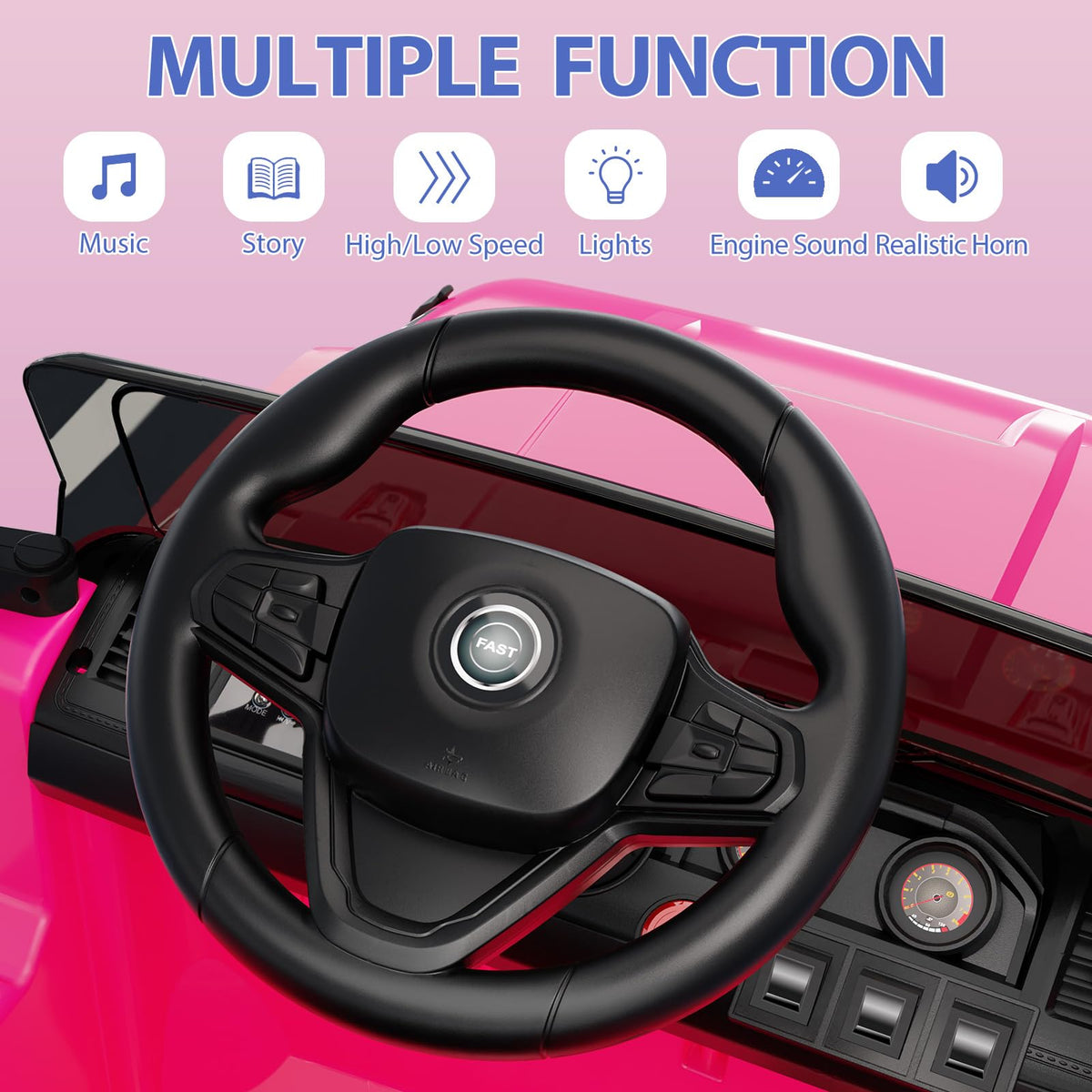 Kinder Elektroauto mit LED Licht Musik USB AUX und TF Karte