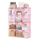 Garvee Schubladen-Organizer mit 12 Würfelfächern, für Büro und Schlafzimmer, Rosa - Rosa