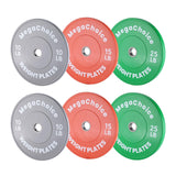 Garvee Color Bumper Plates 100LB Set Gummi Mit Edelstahl 2" Kompatibel Für Home Gym & Training Farbcode 17.5 Zoll