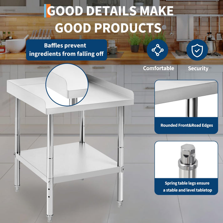 Dicke Tischplatte und stabile Beine für hohe Traglast