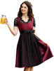 Garvee Damen-Midikleid Traditionelles Kostümkleid 3-teiliges Set Traditionelles Kostümkleid mit modernem Touch Größen 48