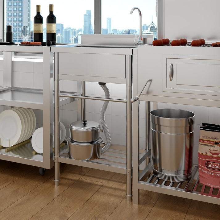 Uso versátil del fregadero en cocina, bar, garaje, etc.