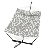 GARVEE Doppelhängematte mit Gestell für 2 Personen, Wetterfeste Hängematte mit Kissen für Garten, Terrasse & Pool, Belastbar bis 204 kg, Hellgrau - Hellgrau