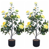 Garvee Künstlicher Kamelienbaum 3ft Mit Realistischen Blüten Für Innen- Und Außenbereiche, Pflegeleicht, Langlebig, Grün - grün