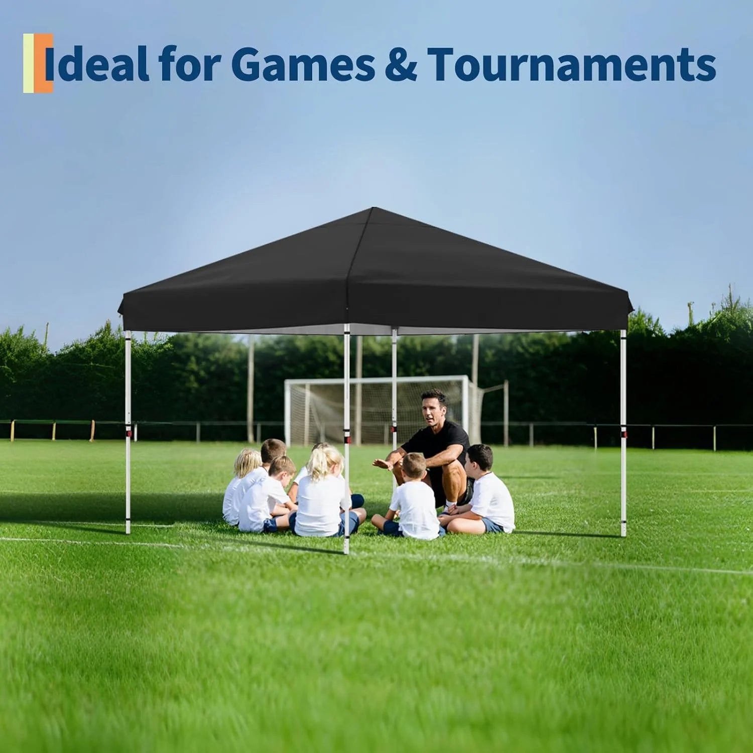 GARVEE Pop-Up Pavillon 3x3 m, Faltpavillon mit 4 Seitenwänden, Wetterfest und Stabil, Ideal für Marktstände, Camping, Garten und Terrasse
