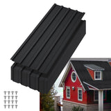 Garvee Dachplatten 20er-Set – 108x43 cm, Verzinkter Stahl, Wetterfeste Wellbleche für Dach, Carport, Terrasse & Schuppen (Schwarz) - Schwarz