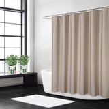 Garvee Duschvorhang 183 × 198 cm, Polyester, Leinenoptik, Hotelqualität, Hellbraun - Hellbraun