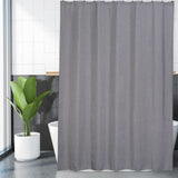 Garvee Duschvorhang Badezimmer Wasserdicht Schweres Gewebe 240 GSM Mit Haken Grau 72x72 Zoll Hotel Luxus - grau