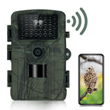 Garvee Wildkamera 32MP 1080P WLAN IP66 Wasserdicht WiFi Wildtierkamera Für Outdoor Jagd Nachtsicht Schwarz