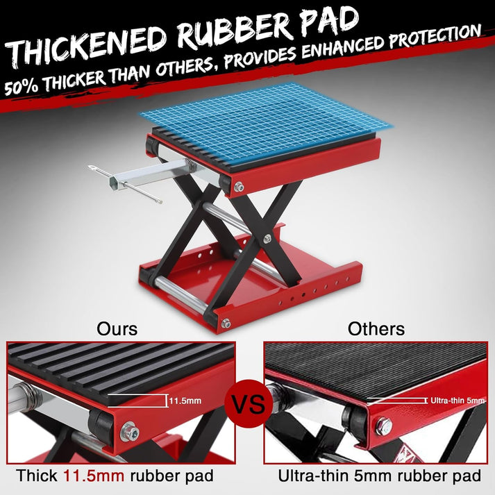 Thickened 11.5mm non-slip rubber pad on the platform