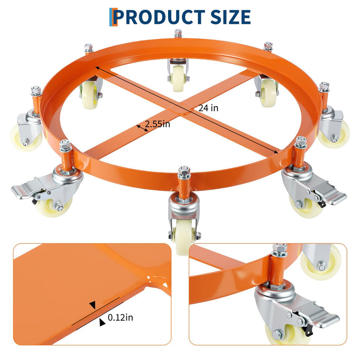 Abmessungen des Fasswagens