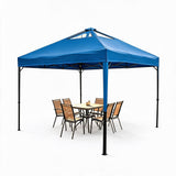 Garvee Faltpavillon 3 × 3 m, 3 × 3 m, Zentrale Verriegelung, 3 x 3 m Dachfläche, Blau - Blau