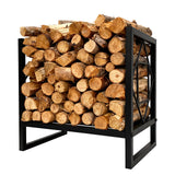 Garvee Kleiner Feuerholzständer Metall Schwarz Kompakt Für Kamin Und Terrasse Indoor & Outdoor