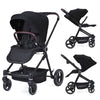 GARVEE Kinderwagen 3 In 1, Kinderwagen Set Mit Sportlichen Sitz, Buggy Mit Umkehrbarem,Babywanne Buggy and Sportsitz Mit Einem Klick Zusammenklappbarer,Tragbarer, Regenschutz Große Ausziehbare Verdeck