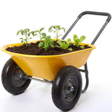 Garvee Carro de Jard n con Funci n de Volteo, Carretilla de Transporte Amarilla para Playa y Huerto, Carga 272kg/600lbs - 