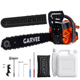Garvee Profi-Benzin-Kettensäge 58cc (2.4KW) – 18 Zoll Schwert, 2-Takt Motor, Orange, für Holzarbeiten & Baumfällen - Orange